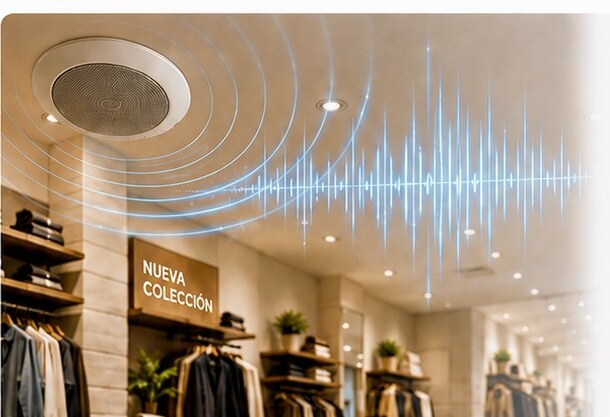 Audio ambiental en un comercio